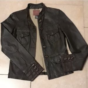 Sanctuary Brown Leather Jacket - Size M